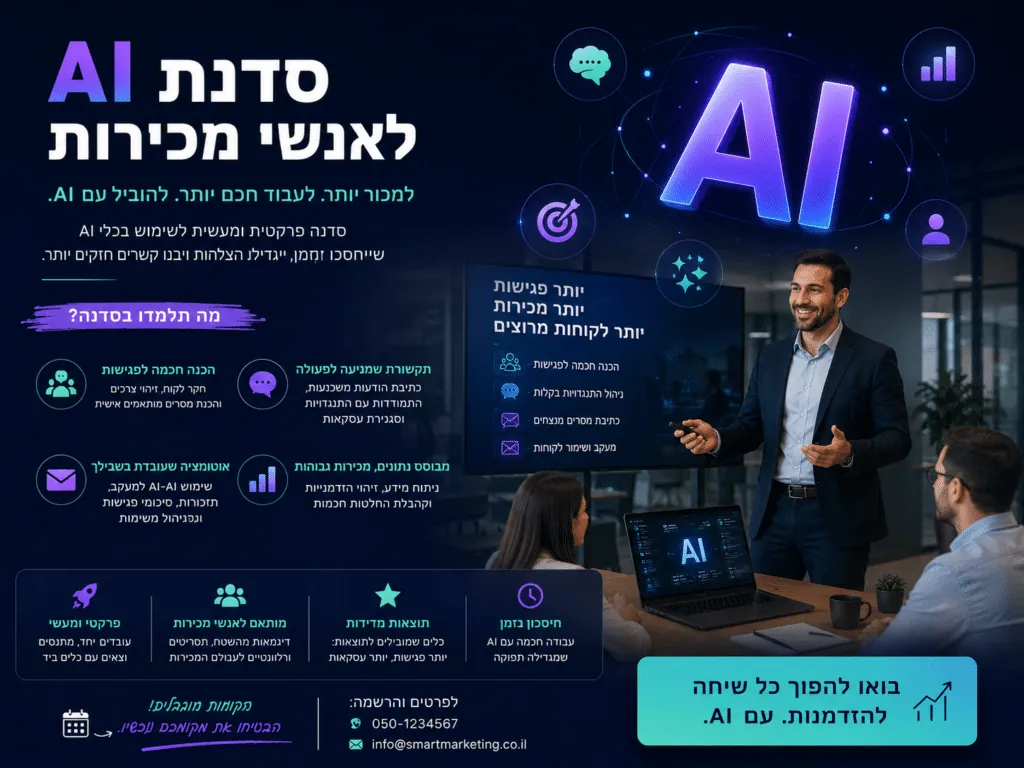 סדנת AI לאנשי מכירות